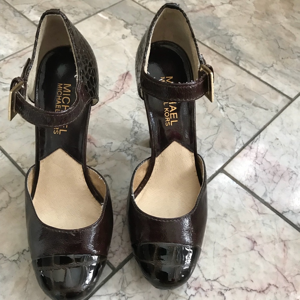 Michael Kors Morgandy Quarter Strap Heels.